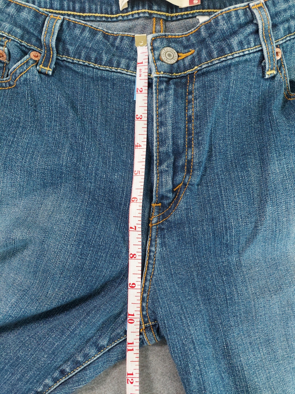 Levi's 515 Bootcut Jeans Blue Mid Rise Stretch Denim Size 16S - Picture 4 of 10